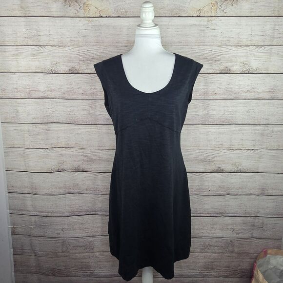 L.L. Bean Women's Beech Point A-Line Activewear Dress Black Stretch Medium - Picture 1 of 8